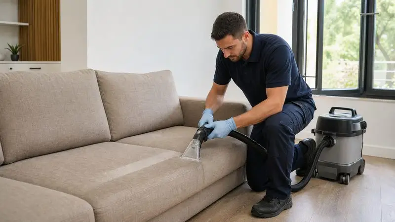 Divanın peşəkar ekstraksiya avadanlığı ilə təmizlənməsi